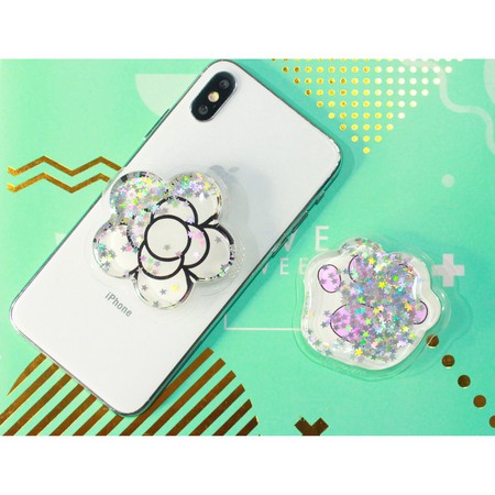 Popsocket Glitter Liquid Karakter Lucu Pop Socket Quicksand