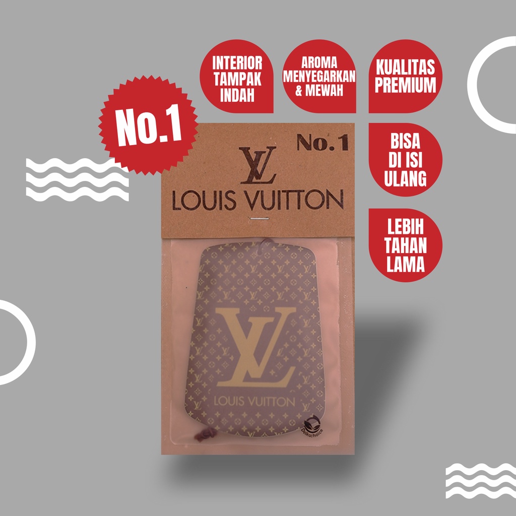 Parfum Pewangi Mobil Gantung Mewah Tahan Lama Kertas Refill - Pengharum Ruangan Premium - LV AIR FRESHENER