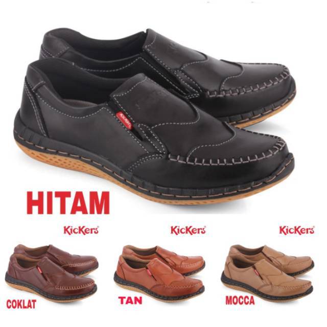 Sepatu Kulit Sapi Asli Casual Pria Pantofel