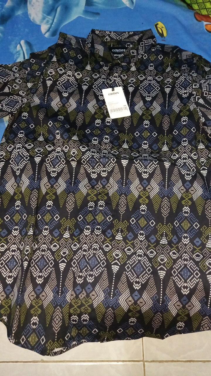 D-store Kemeja Batik Distro Pria Lengan Pendek Cutting Slimfit Cotton Stretch Premium Quality