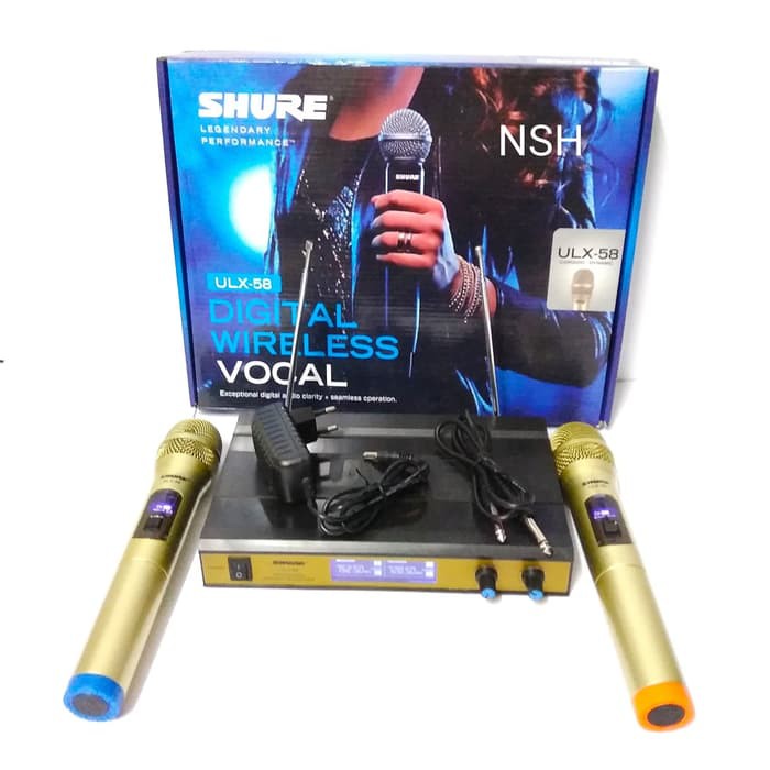 Shure Mic Wireless Shure ULX 58 Handheld Digital display -GOLD