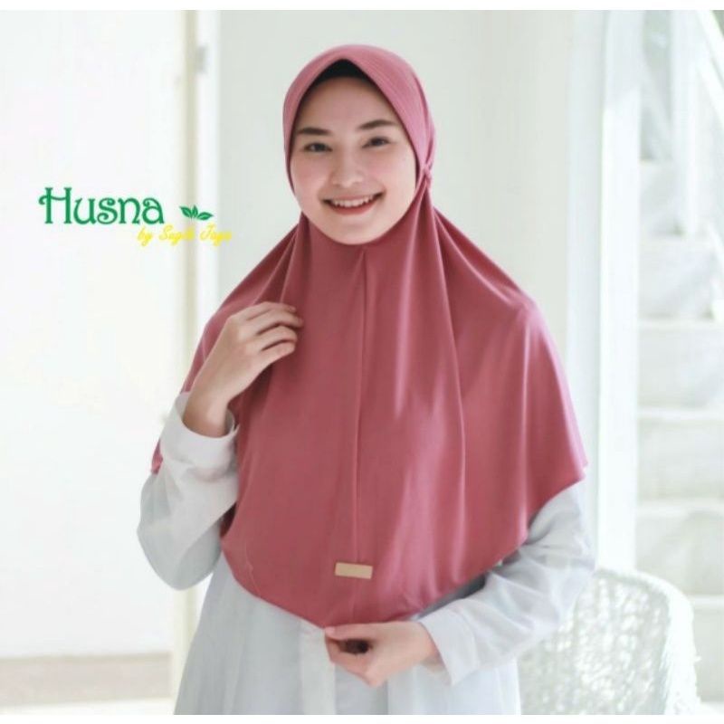 hijab bergo husna pet ropel tali kepang dewasa