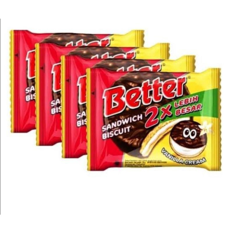 

Biskuit Better Sandwich isi 10 sachet (kemasan baru)