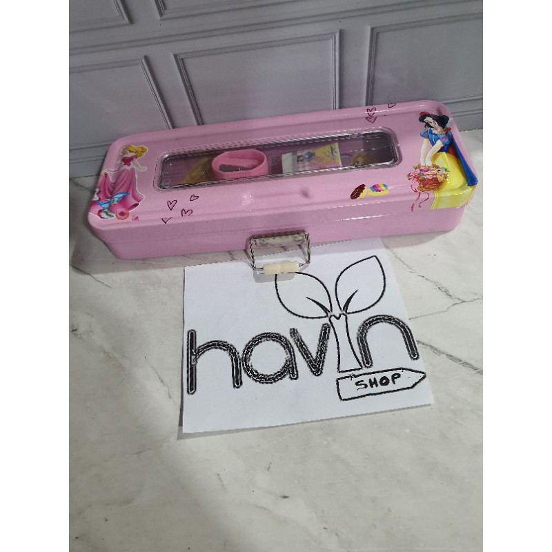 kotak pensil KALENG KLEP ada ISI/pencil case-1