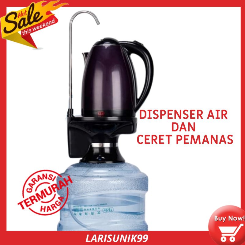 Dispenser Air Galon Elektrik Dengan Ceret Pemanas Air Pompa Air Galon Peralatan Dapur Alat Masak