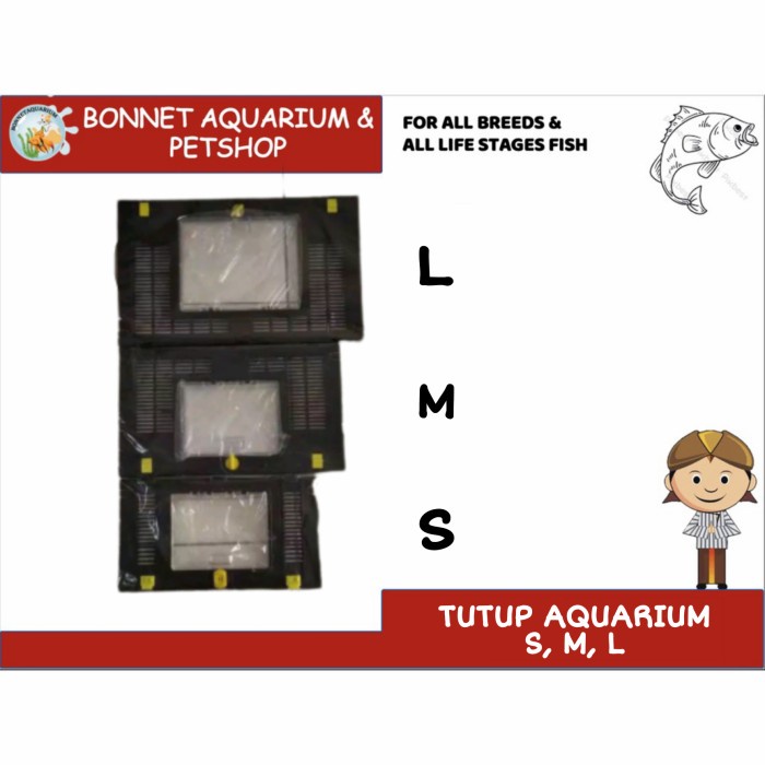 TUTUP AQUARIUM ACRILIC BAHARI S, M, L