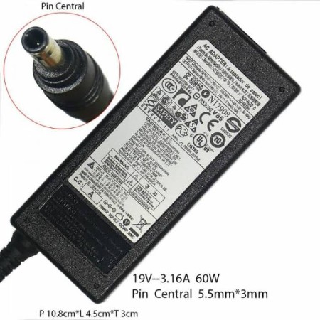 Adaptor Charger Samsung NP300E4C NP300E4E NP300E5A NP300E5AI 300E 300V 305E 305V 19V 3.16A ORIGINAL