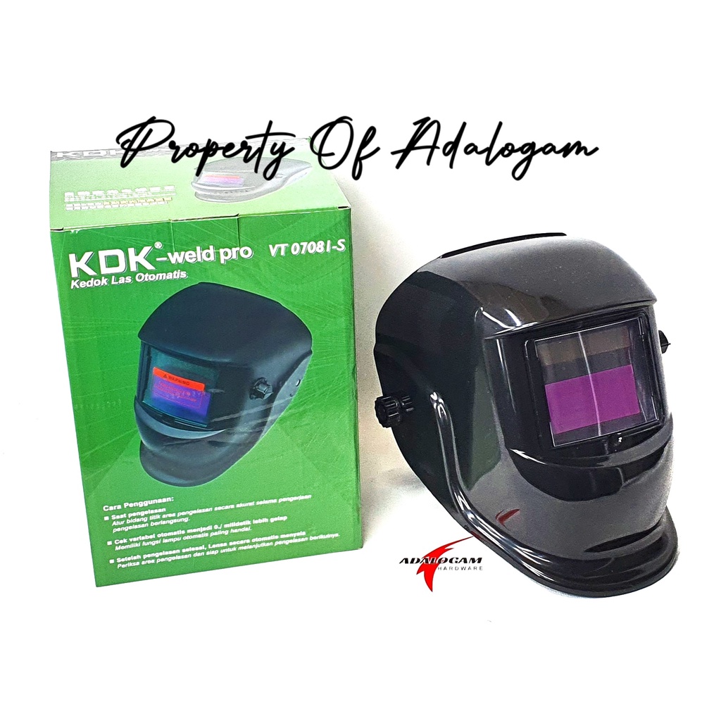 Helm Las Otomatis KDK - Auto Darkening Helmet Kedok Las