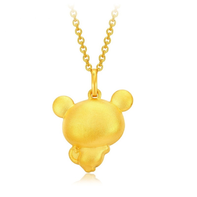 [Ready Stock]Fashion Gold-Plated Mouse Pendant Cute Animal Necklace