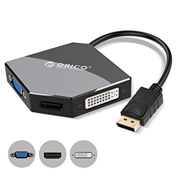 Displayport to hdtv vga dvi 24+5 converter orico 1080p full hd 3in1 dpt-hdv3 - Konverter Display port dp to hdtv d-sub dvi-i