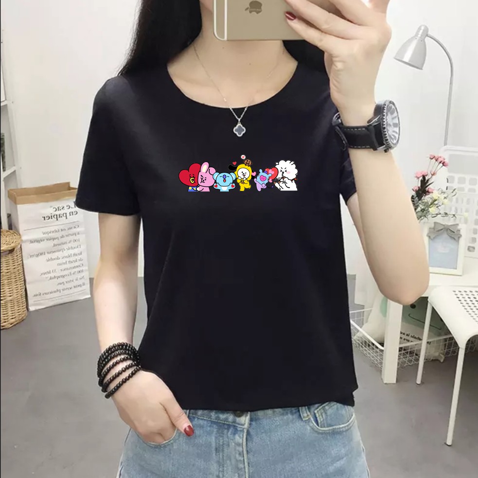 Kaos wanita cotton combed 30s / Baju wanita cotton combed  / Kaos polos wanita lengan pendek Bee099