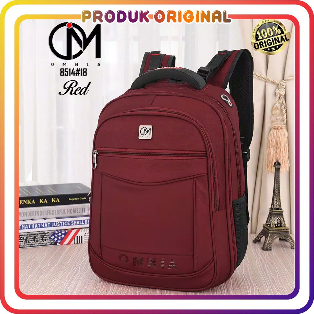 COD TAS RANSEL OMNIA ORIGINAL IMPORT SERI 8514-18 #FREE RAIN COVER #FREE KABEL USB