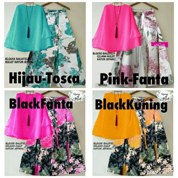 Setelan Kulot Wanita - Pakaian Setelan Wanita - Baju Wanita - Celana Wanita