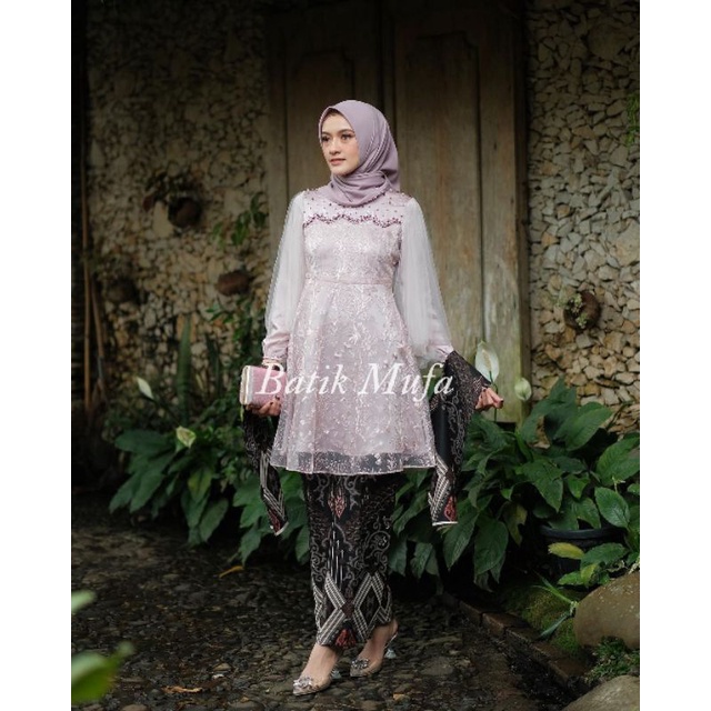 Batik couple Kebaya Luna Rose KEBAYA MODERN Kebaya couple Kebaya untuk lamaran wisuda