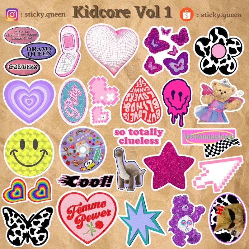 

STICKER TUMBLR KIDCORE VOL 1