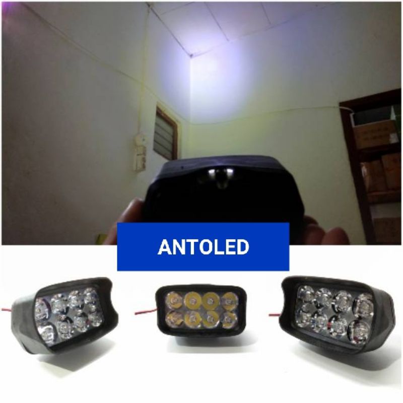 Lampu tembak sorot led cwl cree 15 mata 1000LM motor mobil UTV ATV skuter ANTSHOOP