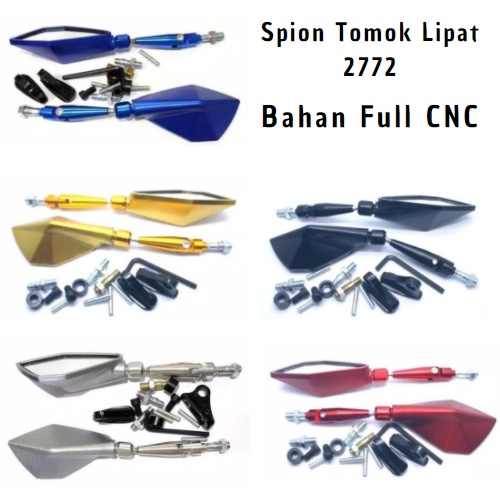 Spion Tomok Spion Lipat 2772 Spion Model Rizoma Universal Semua Motor Honda/Yamaha/Suzuki/Kawasaki