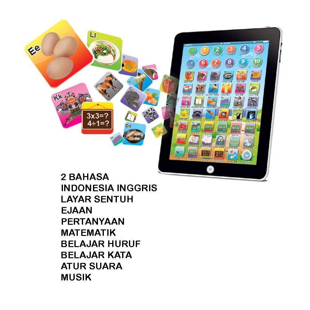 Tomindo Mainan Edukasi Anak Ipad Mini Playpad Anak 2 Bahasa Mainan Edukatif Anak Maenan Elektronik-2