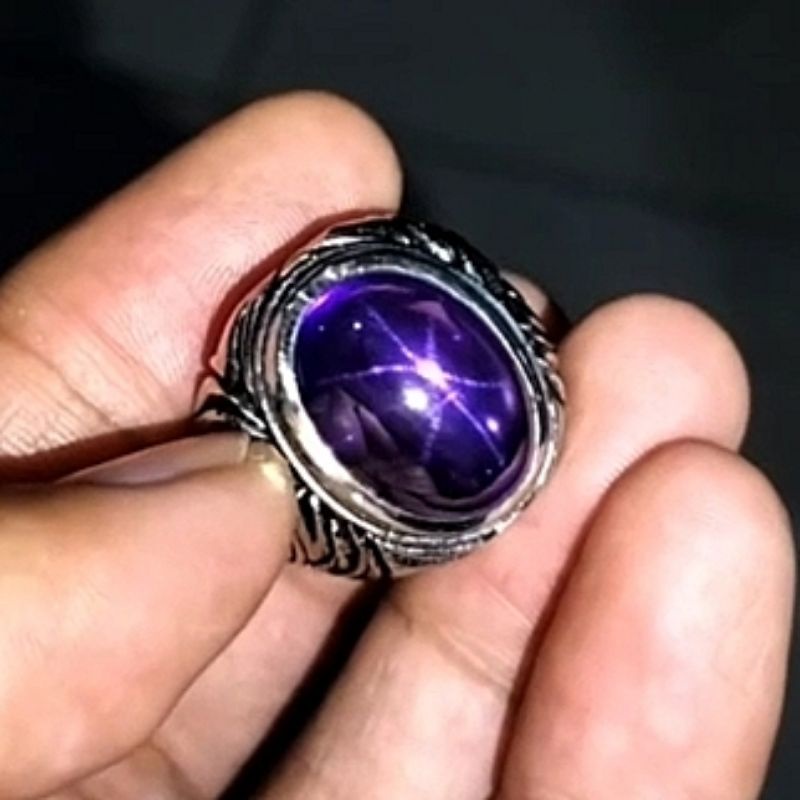 batu akik kecubung ungu star