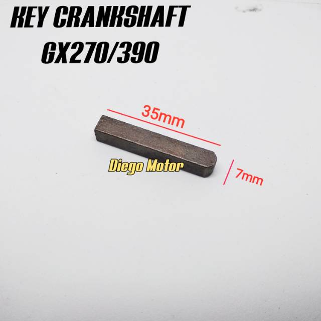 Key crankshaft spi kruk as pengunci poli mesin penggerak Honda GX270 GX390 GX420