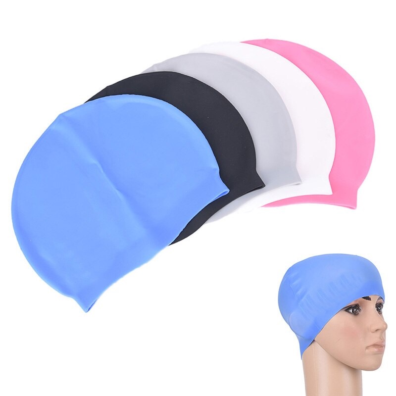 Topi Renang Penutup Kepala Silicone Lentur Anti Air Silicone Swim Cap Remaja Dewasa Pria Dan Wanita Penutup Kepala Renang All Size