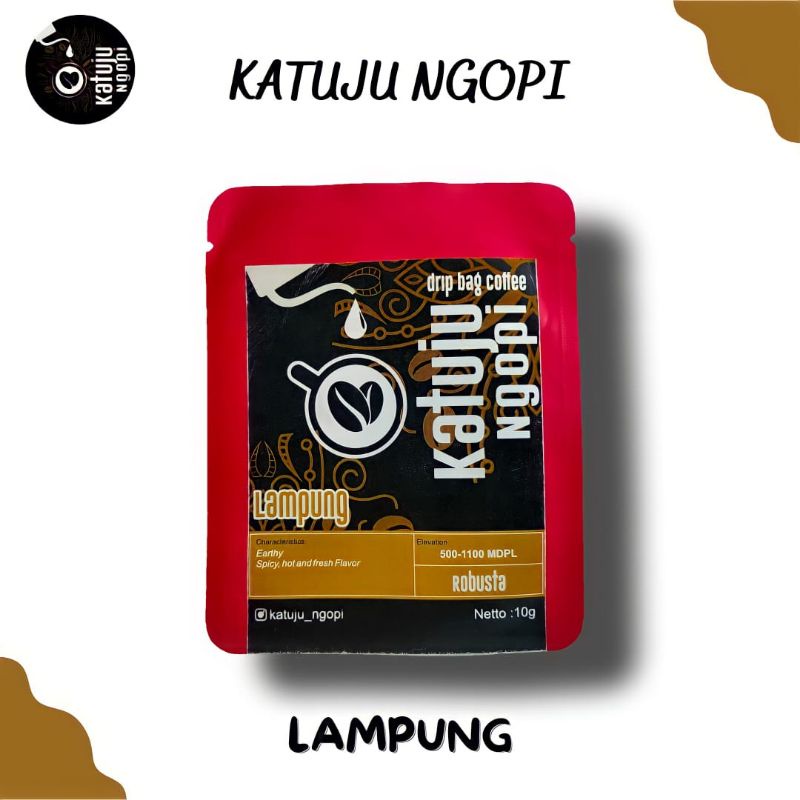 

katuju ngopi drip bag coffee | kopi robusta Lampung