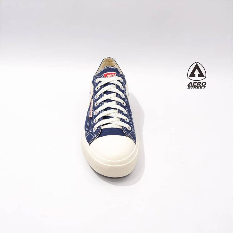 Aerostreet 37-43 Jhosse low biru navy - Sepatu Sneakers Casual Sport Sekolah Pria Wanita Aero Street