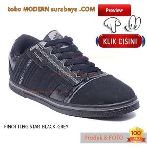 FINOTTI BIG STAR  BLACK GREY no 41 sepatu sekolah casual sneacker pria