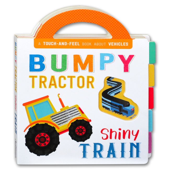 Buku anak - Bumpy Tractor & Shiny Train - A Touch and Feel Board Book