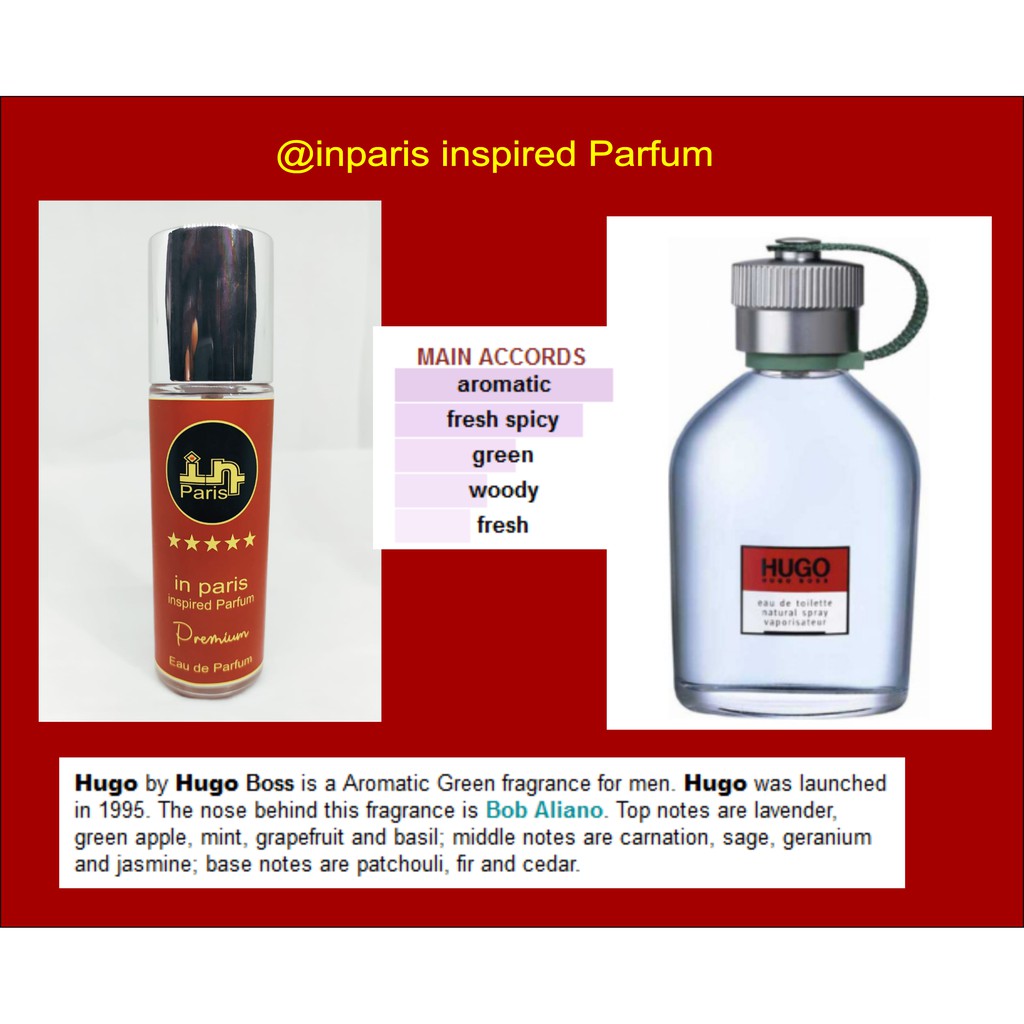 in Paris Parfum inspired HUGO BOSS ARMY