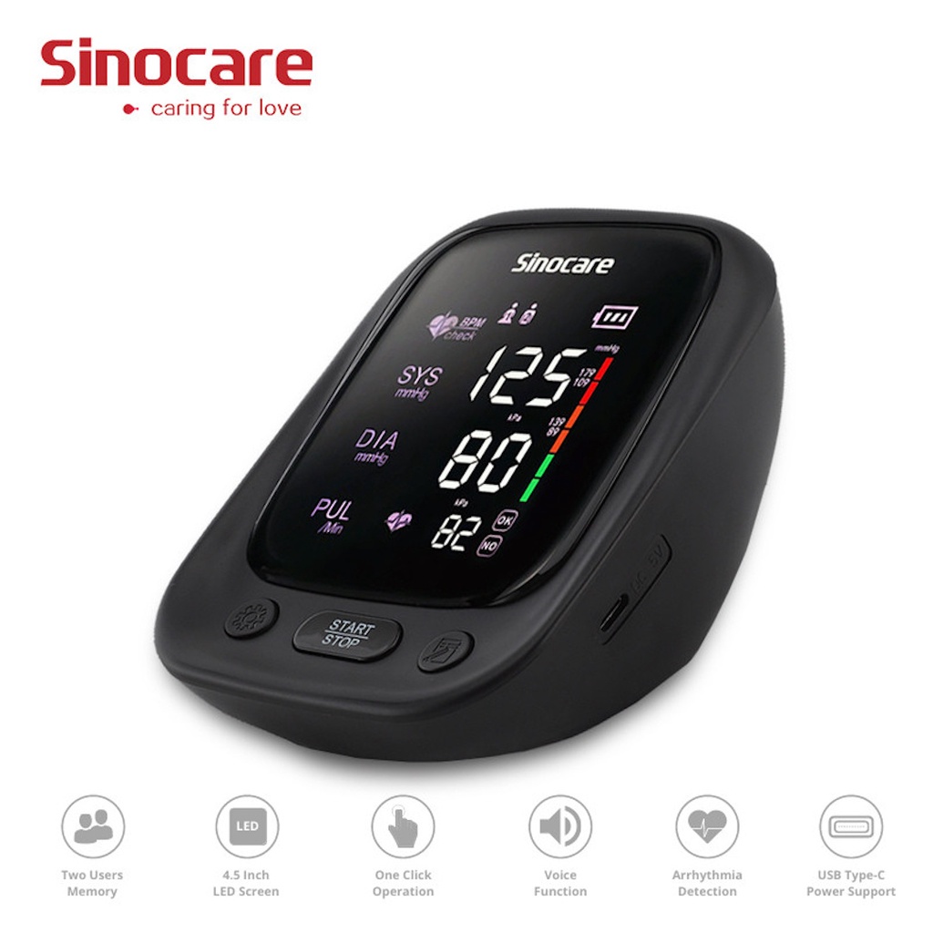 Sinocare AES-U181 Tensimeter Digital dengan Suara - Alat Ukur Tekanan Darah