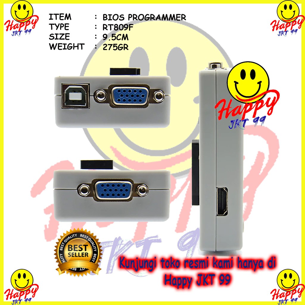 [ HAPPY JKT 99 ] ALAT FLASH IC BIOS EEPROM PROFESIONAL RT809F RT 809 F RT809 809F ORIGINAL AUTO DETECT