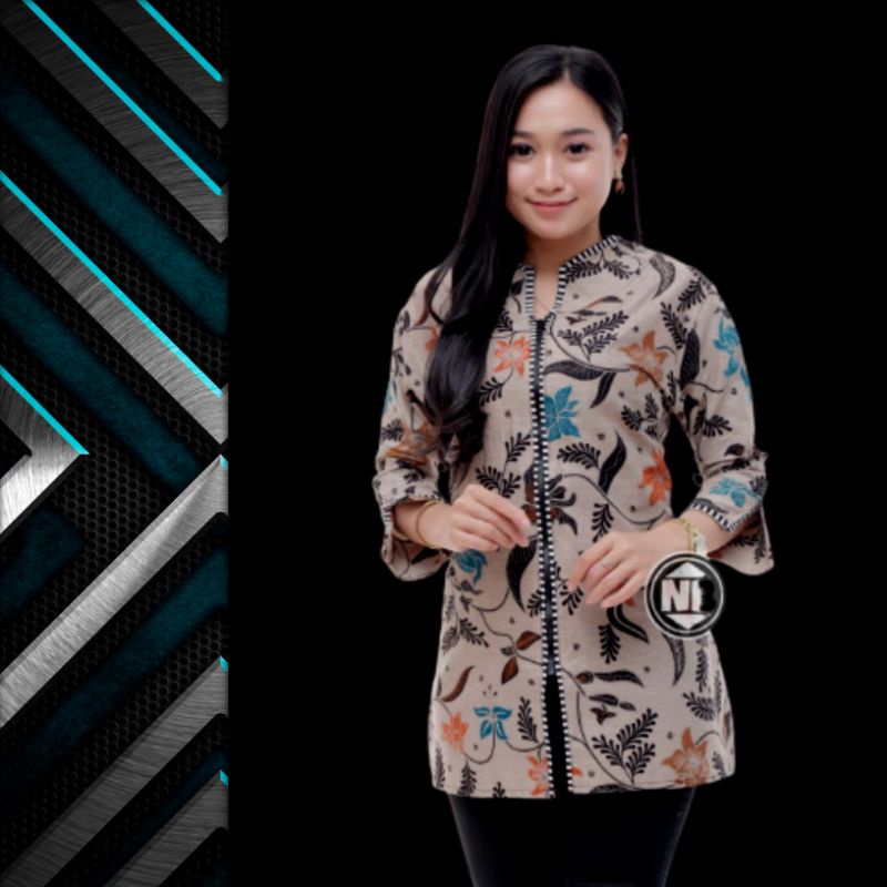 [BISA COD] Blouse batik baju batik kantor wanita premium by batikid VOL 001