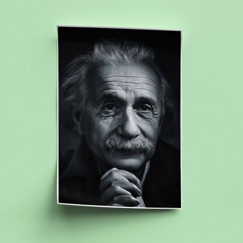 Poster Albert Einstein T6 / Poster Tokoh / Poster A3+ / Poster Custom
