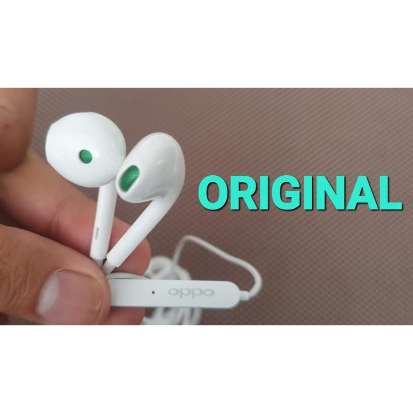 HEADSET OPPO ORIGINAL100% CABUTAN R19 R11 F9 Handsfree ori bawaan hp Earphone suara super bass