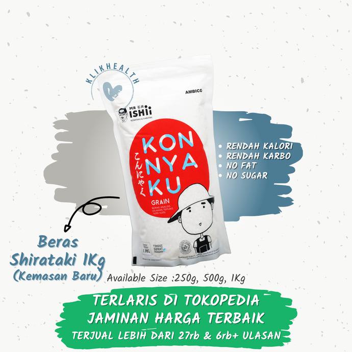 

SHIRATAKI RICE LOW CARBS / BERAS SHIRATAKI KEMASAN 1000GR / 1KG