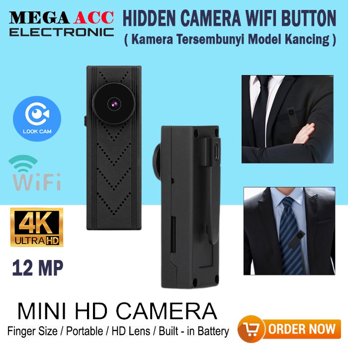 Ip Camera Button Wifi  - Hidden Camera Wifi - Kamera Tersembunyi Model Kancing