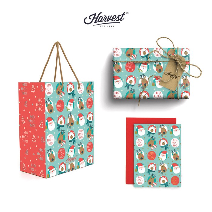 

Paket Paper Bag, Kertas Kado & Kartu Natal Harvest Wrap Kit - Tosca