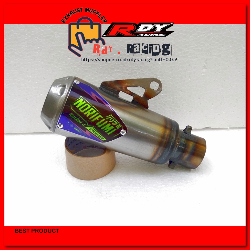 Knalpot NORIFUMI galvanis / Silencer GTX / selencer silencer knalpot universal inlet 50