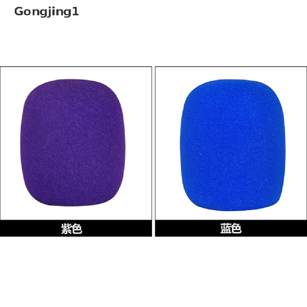 Gongjing1 Cover Pelindung Mikrofon Genggam Bahan Busa 10 Warna