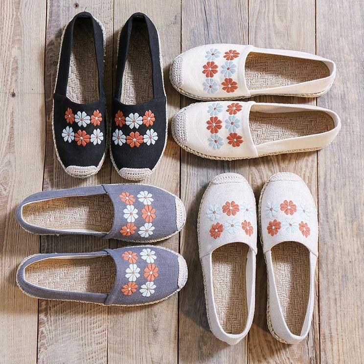 "BJN. 449167" Sepatu Espadrilles Wanita Korea Import Slip on Kanvas