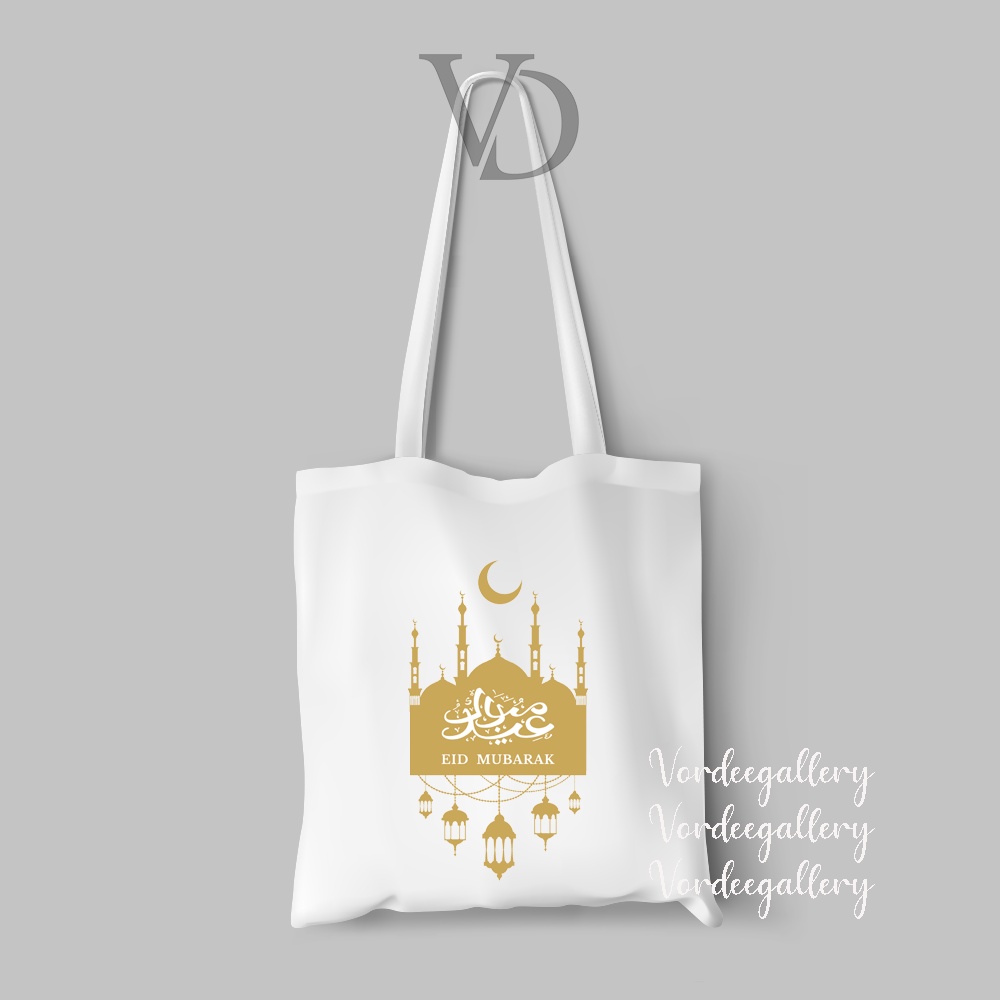 Tote bag  Kanvas Motif Lebaran tote bag idul fitri eid mubarak ramadan