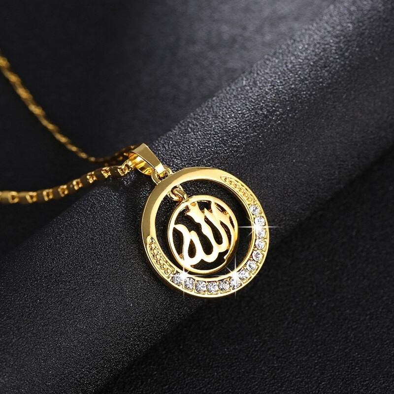 Kalung Liontin Religius Tulisan Arab Islam Muslim "Allah"