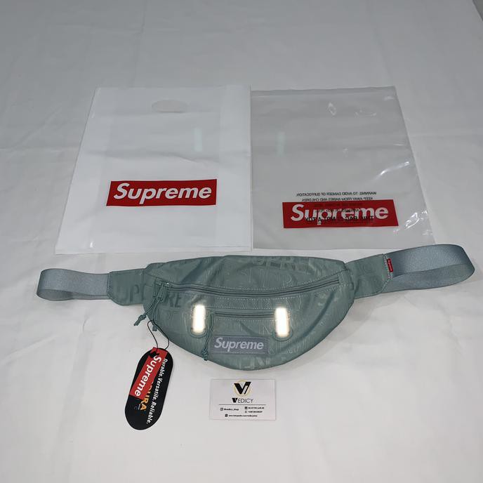 Ready Stok TAS SUPREME WAISTBAG SS19 SUPREME WAIST BAG BLUE GRADE AUTHENTIC 1:1 MURAH