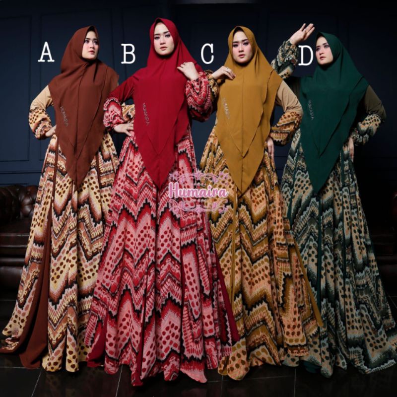 ready siap kirim adelia syar'i by Humaira/syar'i humairoh/syar'i Humairah/Humaira syar'i terbaru/hum