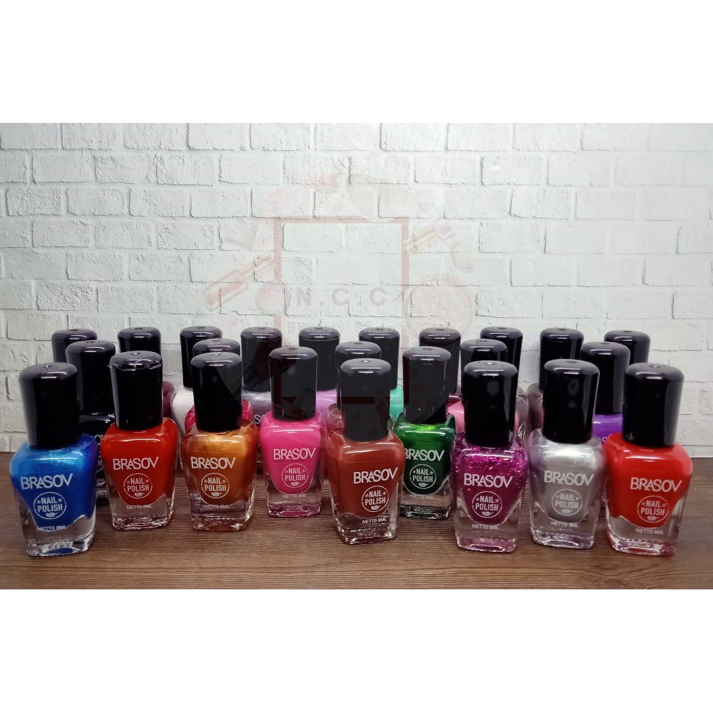 [SATUAN] * NCC * Brasov Kutek Warna Warni Color Glitter Cutex Nail Polish - Eceran per 1 Pcs