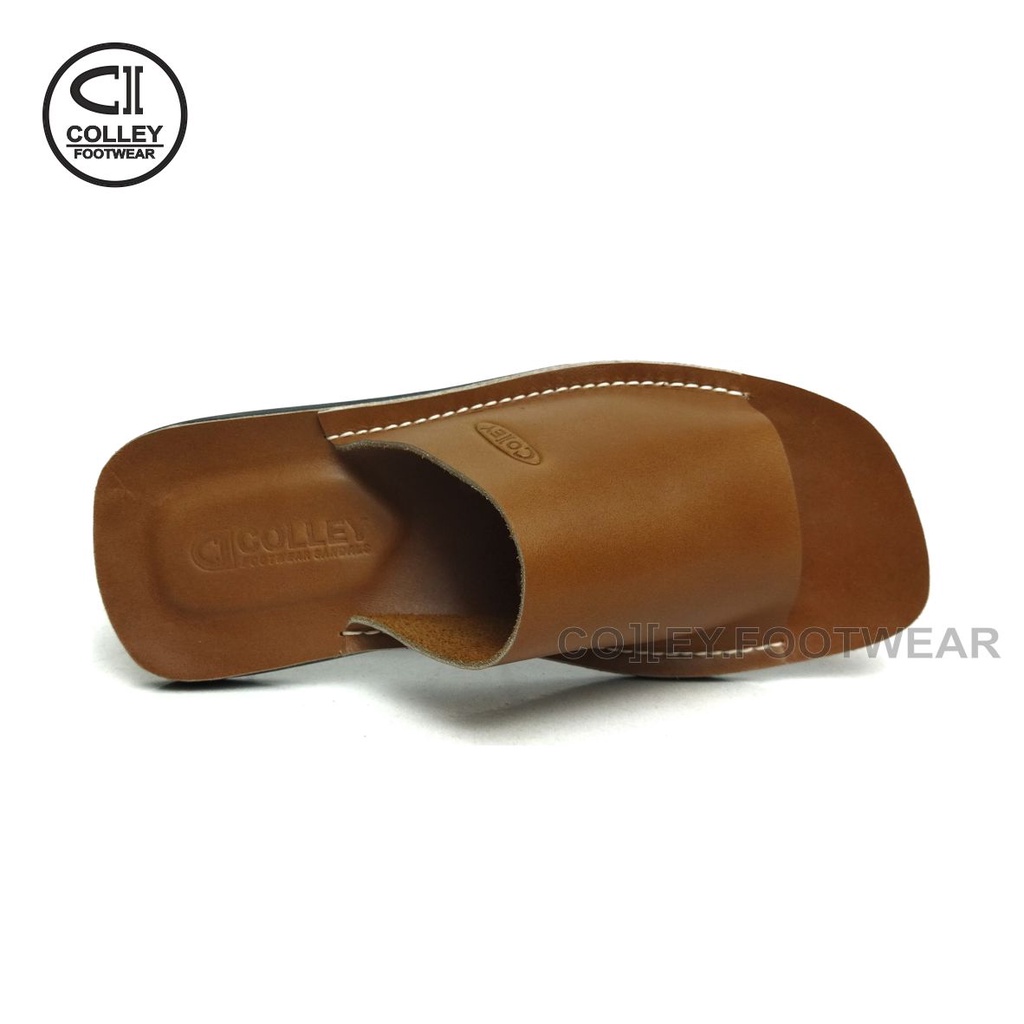 COD - SANDAL TAN FULL KULIT ASLI 100% / SANDAL KASUAL PRIA COLLEY / TAN CLY-SB1-039