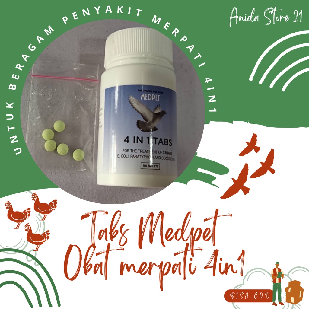 Obat merpati 4in1 Tabs Medpet Untuk Beragam Penyakit