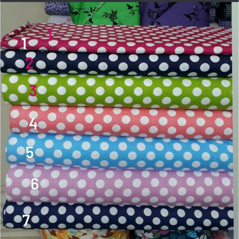 Katun polkadot/Bahan katun Jepang/Katun print polkadot