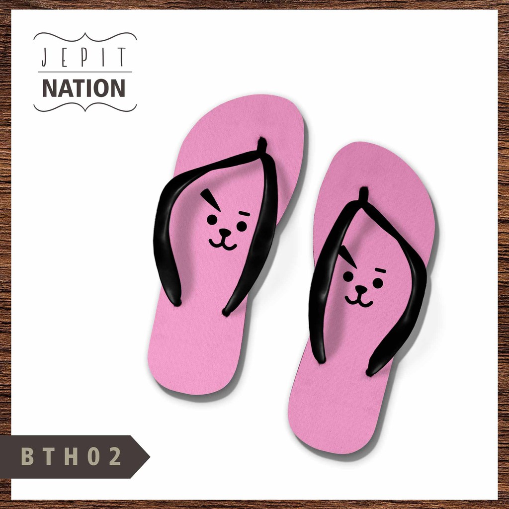 Cooky BT 21 sandal sendal jepit teplek flat full color